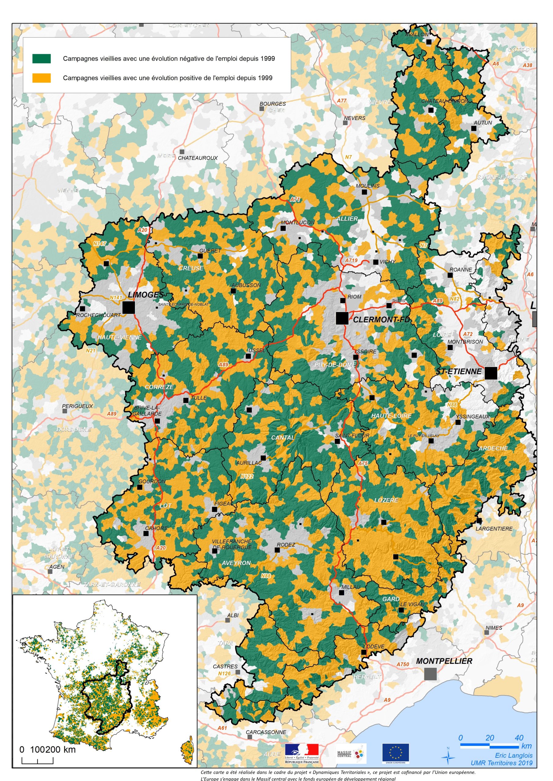 Cartes Massif Central